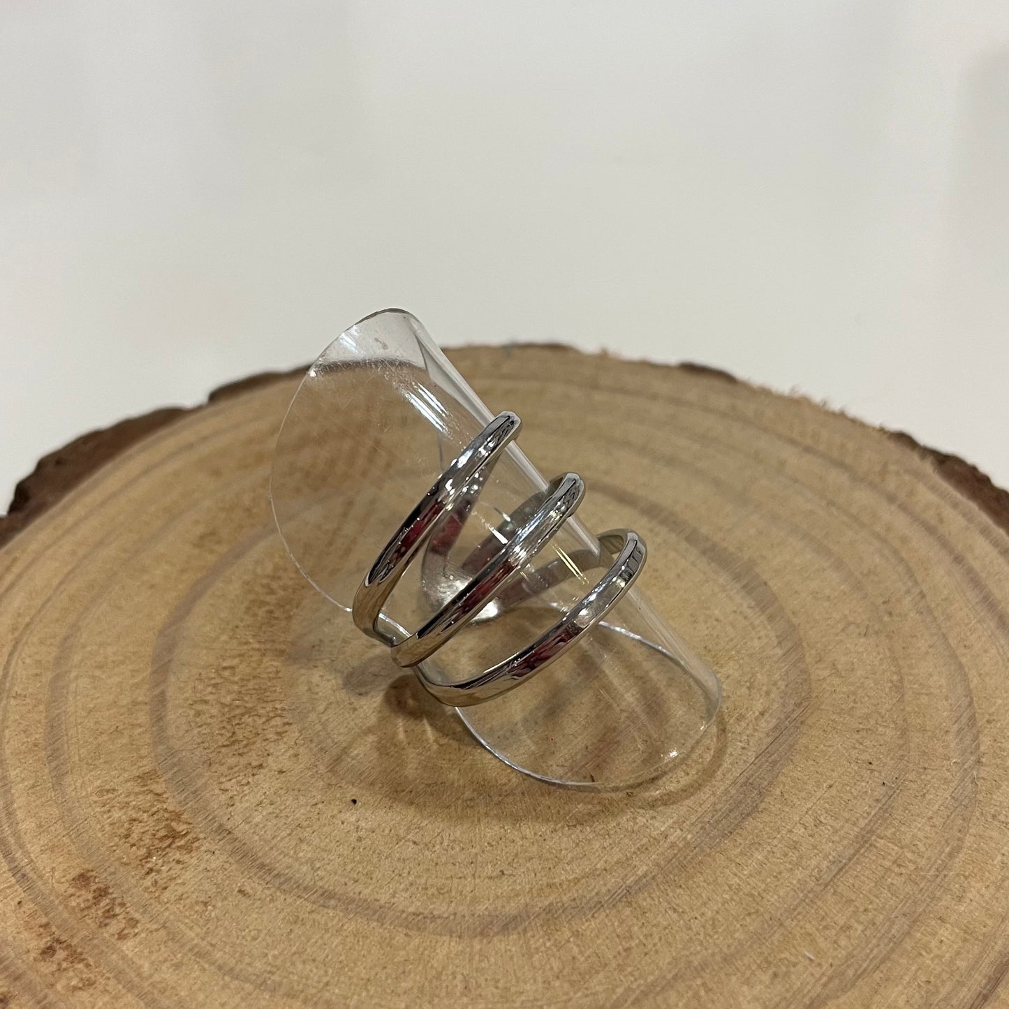 Anillo Triple Aro Plateado
