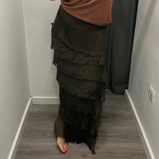 Falda Capri Marrón Chocolate