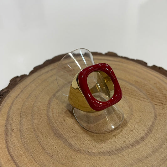 Anillo Rojo Dorado
