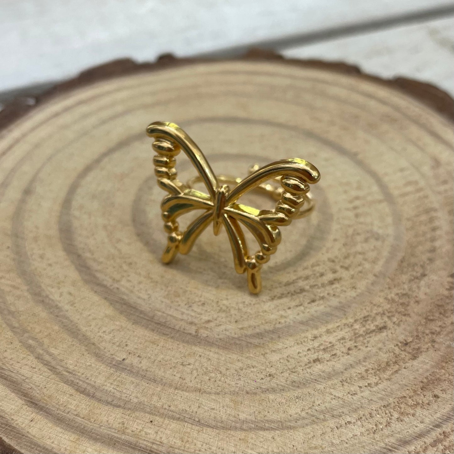 Anillo Mini Mariposa Dorado