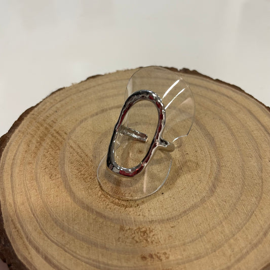 Anillo Oval Plateado