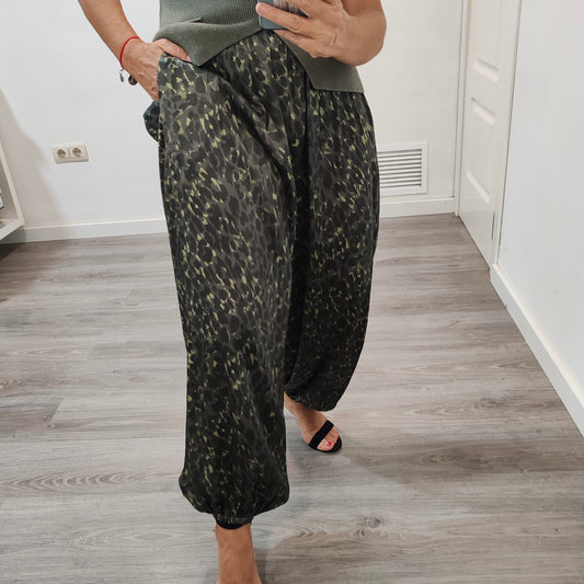 Pantalones Abullonados Verdes