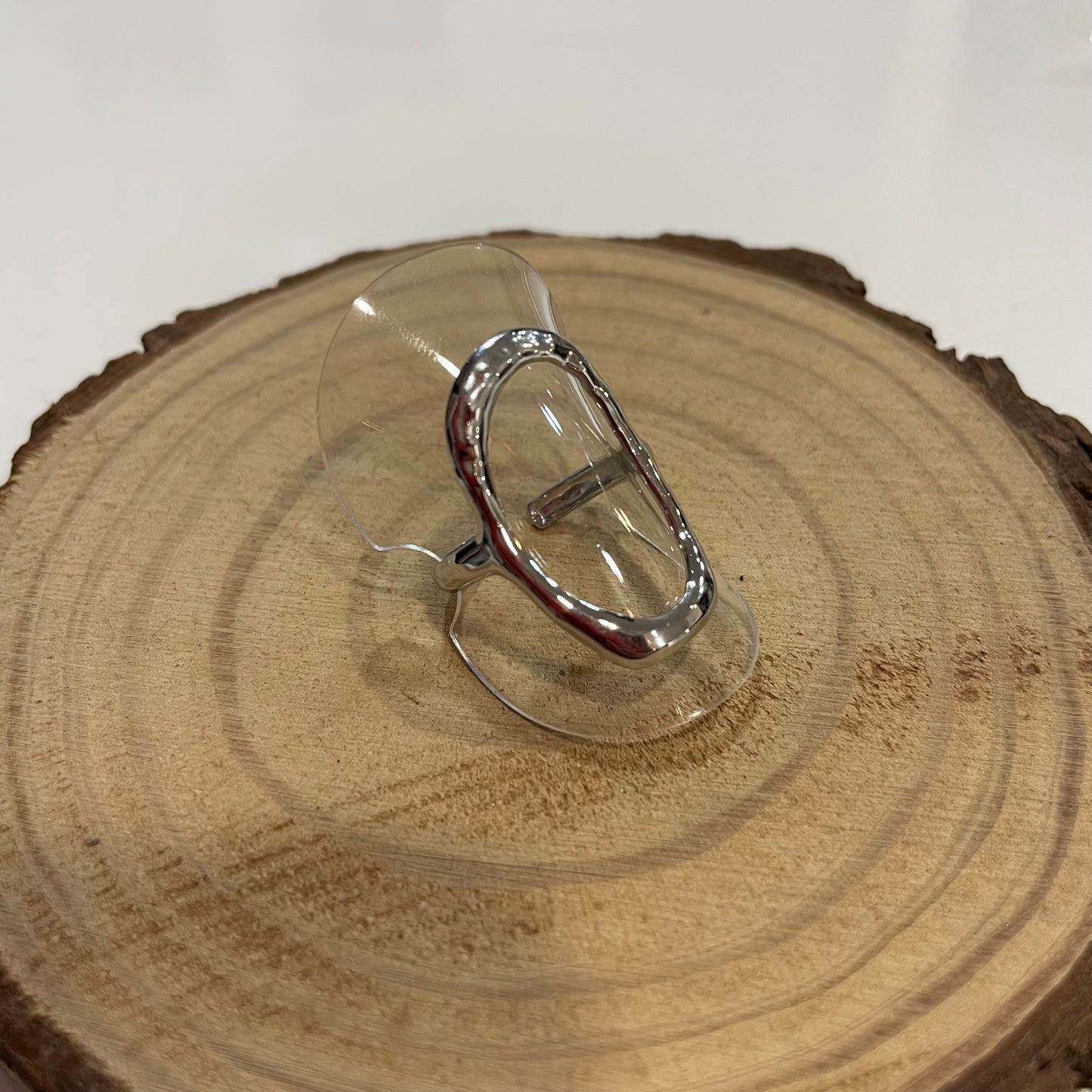 Anillo Oval Plateado