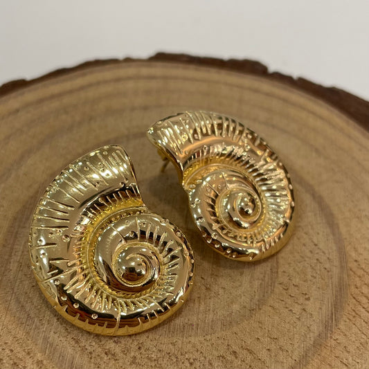 Pendientes Caracola Dorado