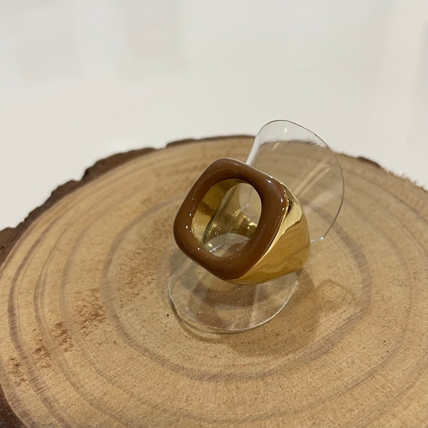 Anillo Beige Dorado