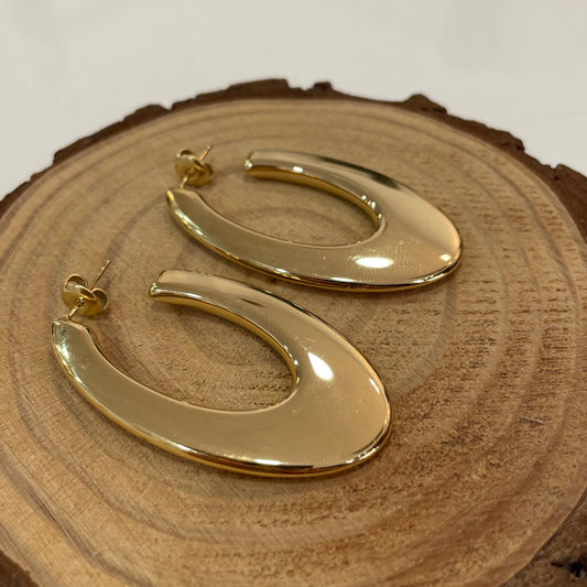 Pendientes Aro Largo Dorado