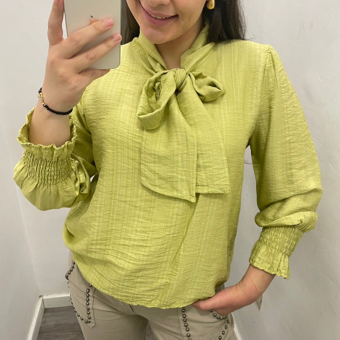 Blusa Lazo Pistacho