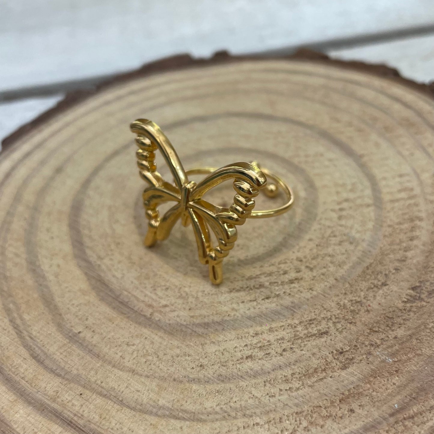 Anillo Mini Mariposa Dorado