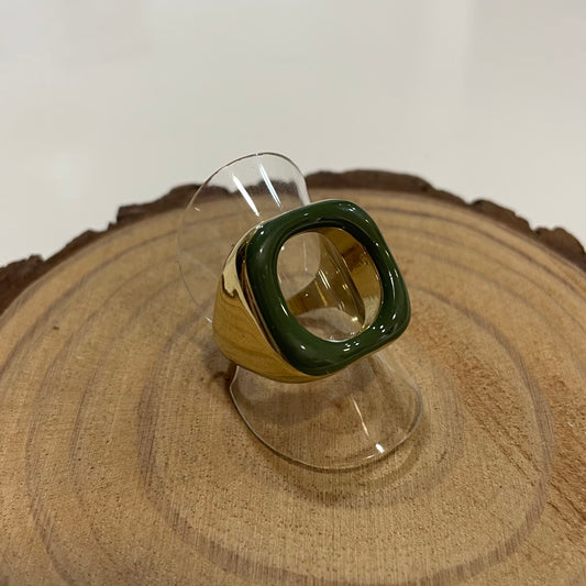 Anillo Verde Dorado