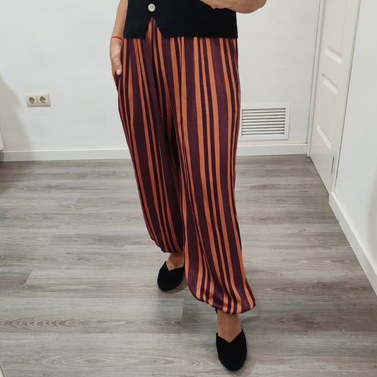 Pantalones Abullonados Naranjas