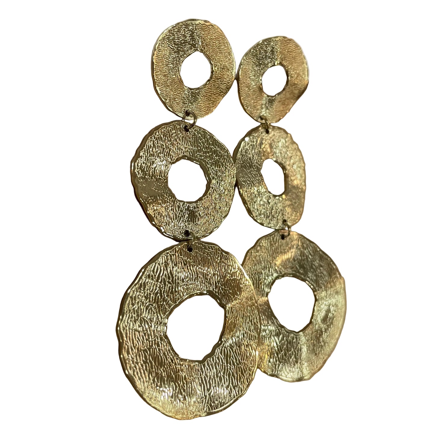 Pendientes Triple Dorado