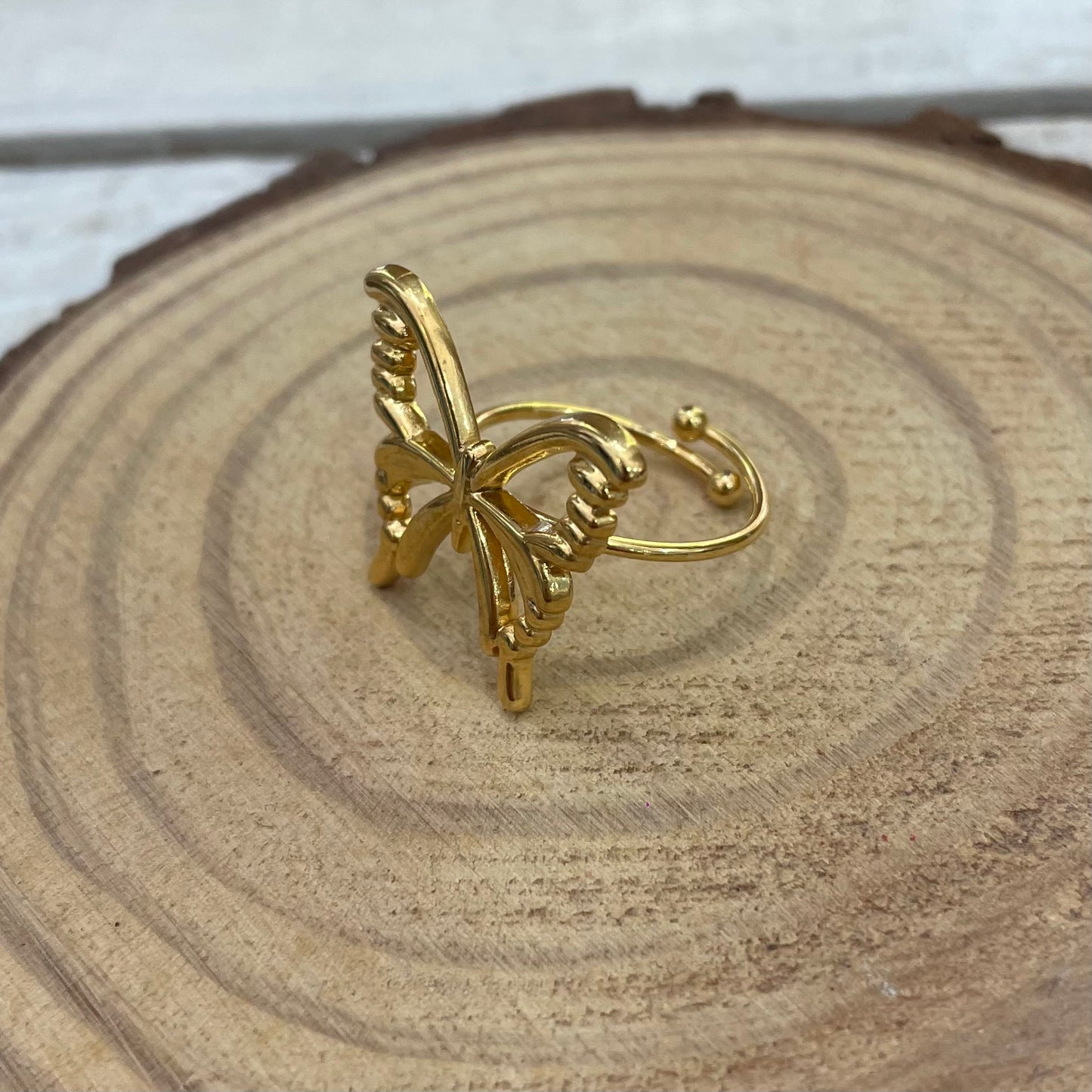 Anillo Mini Mariposa Dorado