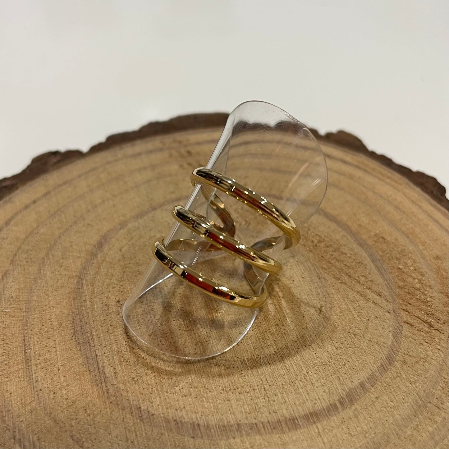 Anillo Triple Aro Dorado