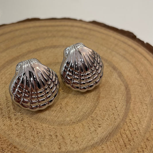 Pendientes Conchas Plateado