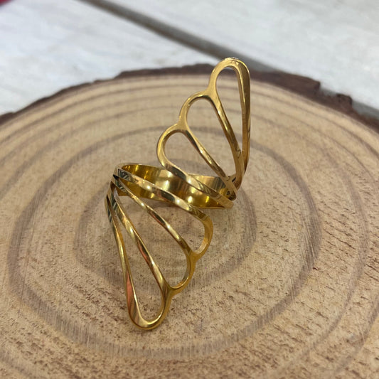 Anillo Espiral Dorado