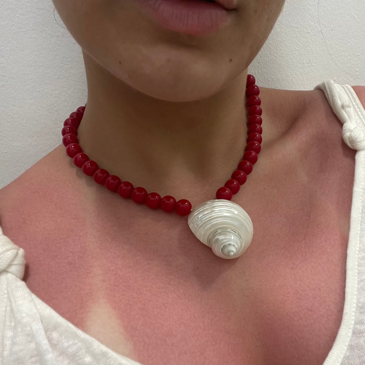 Collar Caracola Rojo