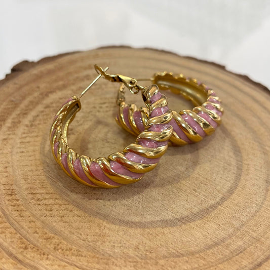Pendientes Aro Rosa