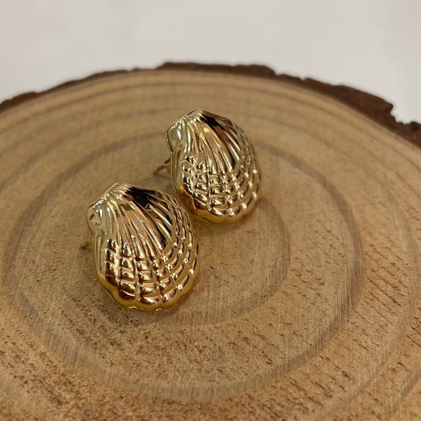 Pendientes Conchas Dorado