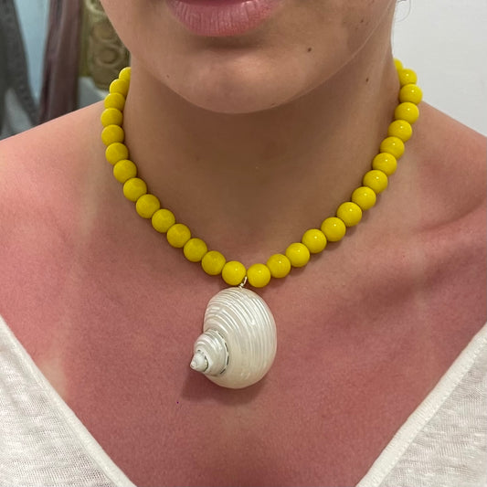 Collar Caracola Amarillo