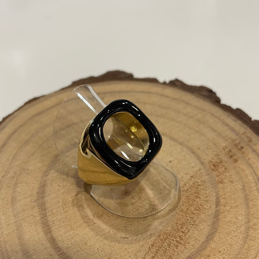 Anillo Negro Dorado