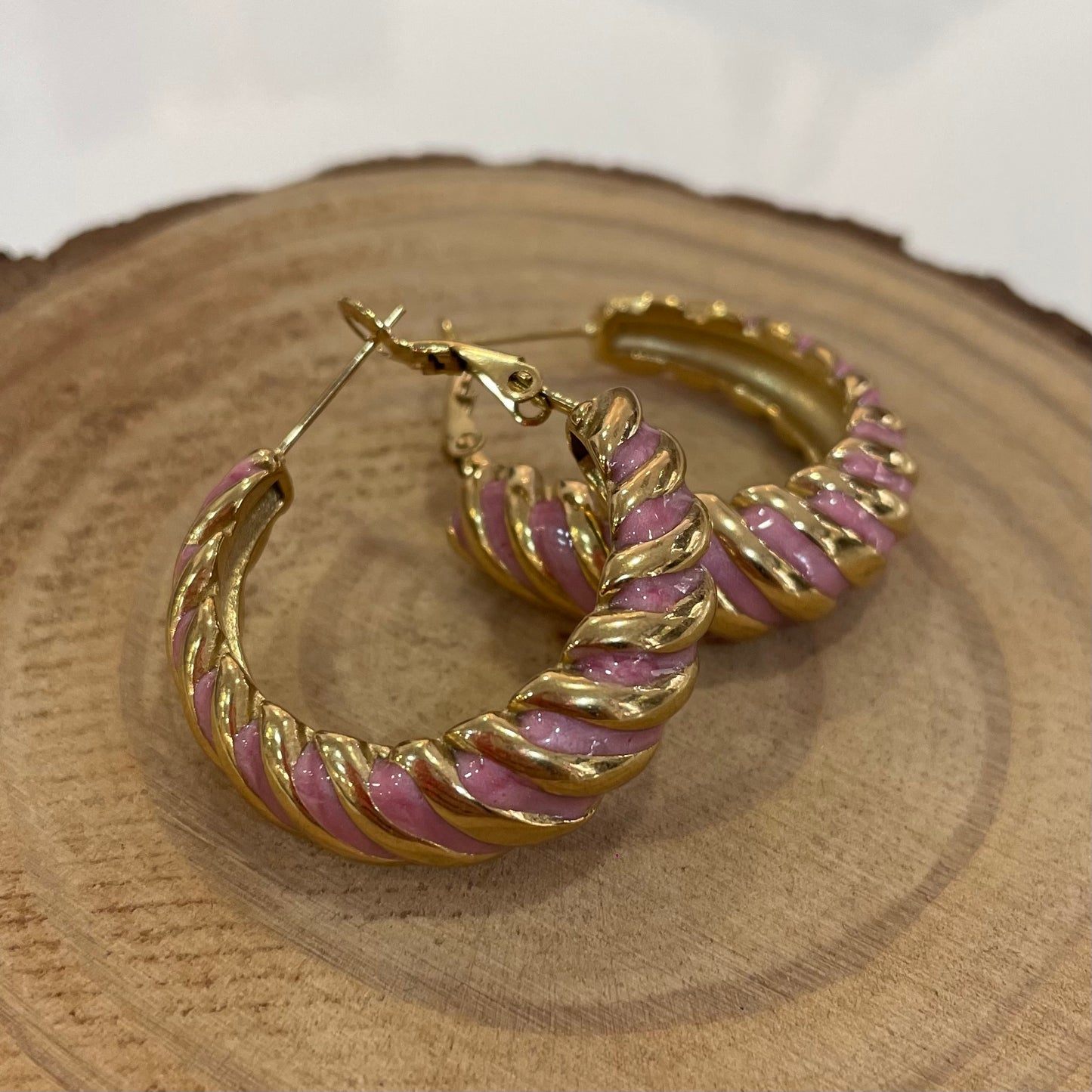 Pendientes Aro Rosa