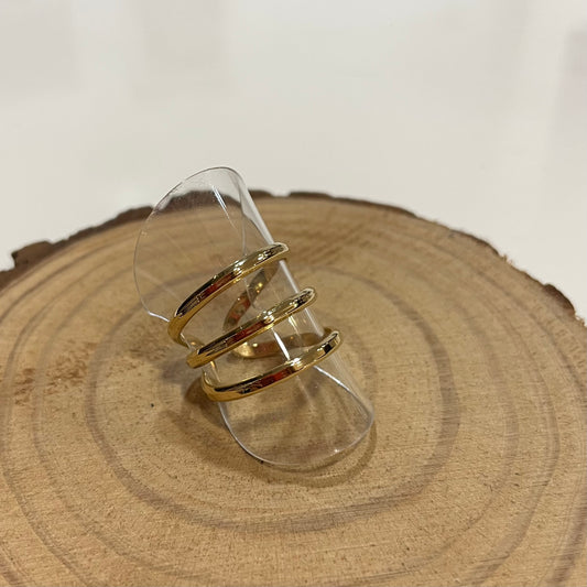 Anillo Triple Aro Dorado
