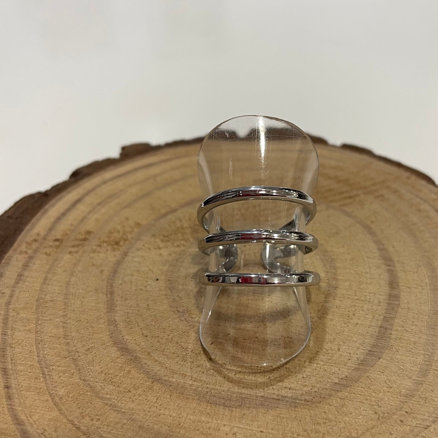 Anillo Triple Aro Plateado