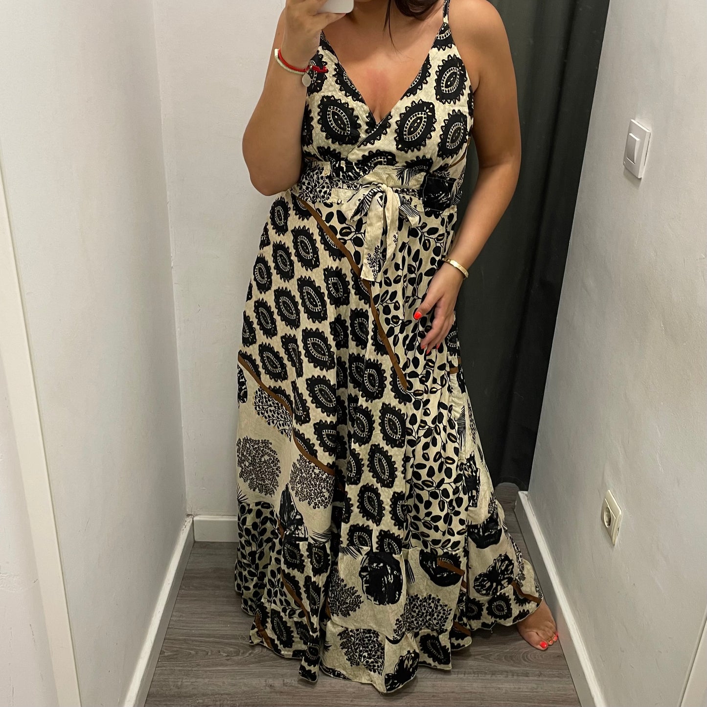 Vestido Jaipur Negro y Marrón