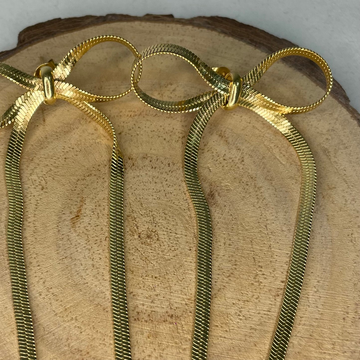 Pendientes Lazo Dorado