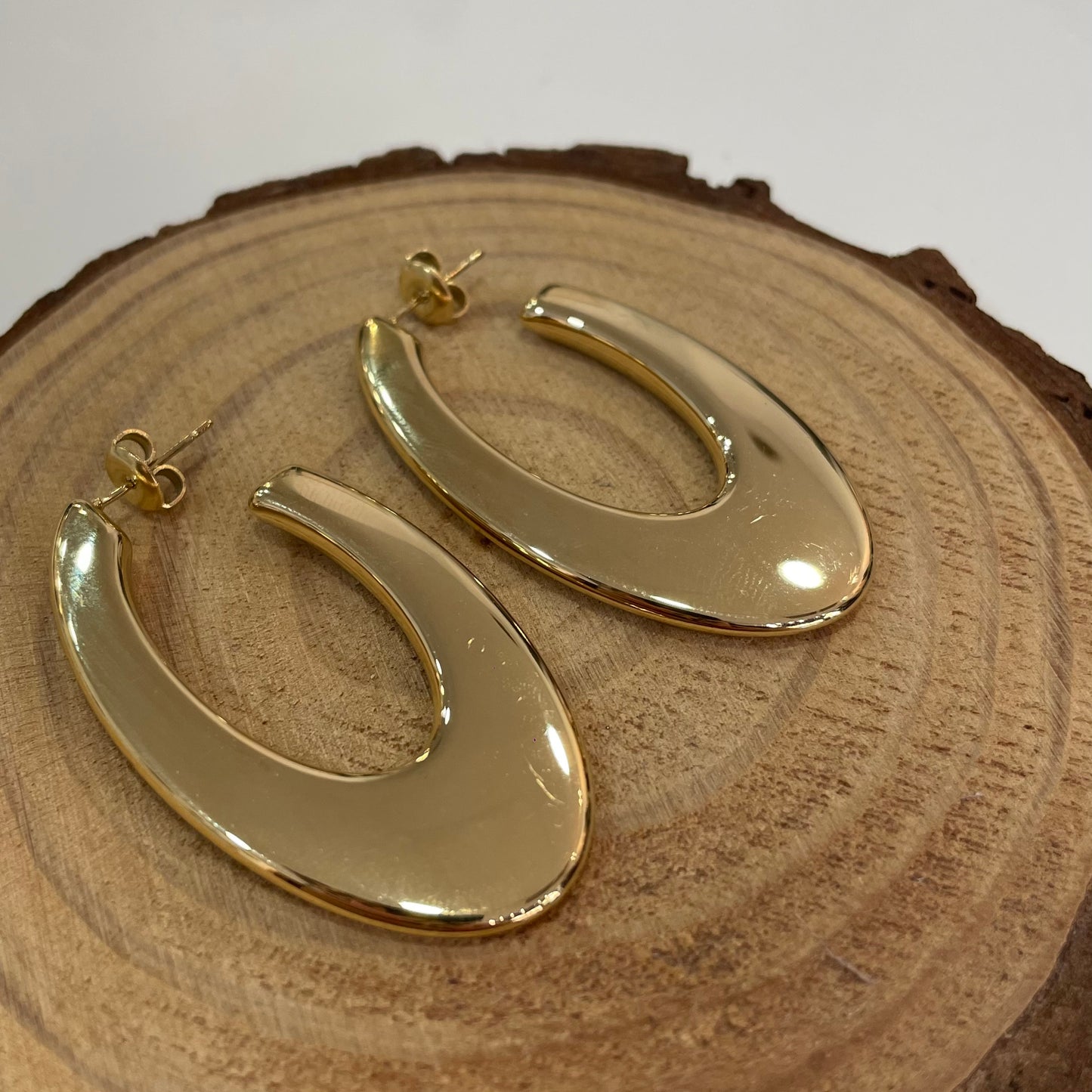 Pendientes Aro Largo Dorado
