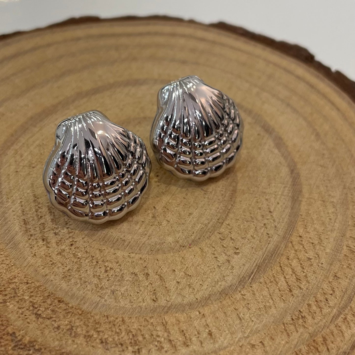 Pendientes Conchas Plateado